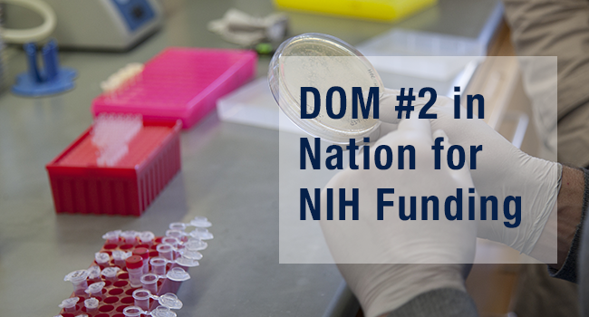 March Banner - DOM 2nd in NIH Funding