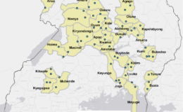 Map of test sites in Uganda