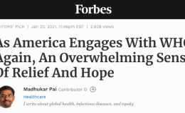 Forbes article from Jan 20, 2021
