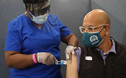 patient receiving the vaccine