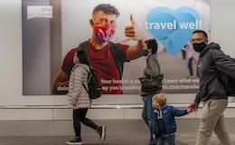 Family at airport