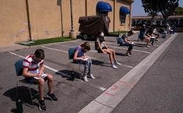 Children sitting outside