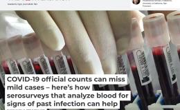 screenshot of article- photo of tubes of blood